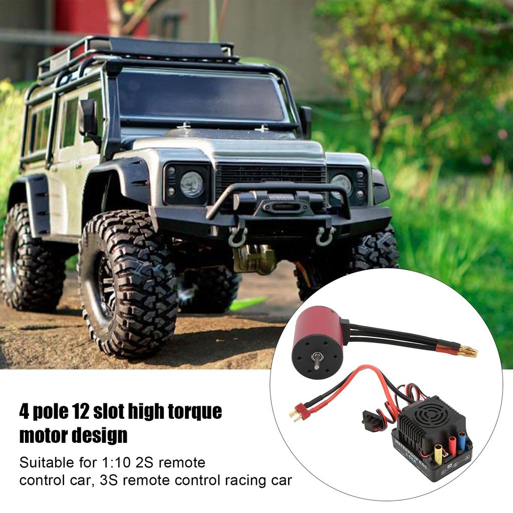 S3650 2300V Brushless Motor 60A Brushless ESC Combo RC Car Parts for 1/10 Remote Control Car