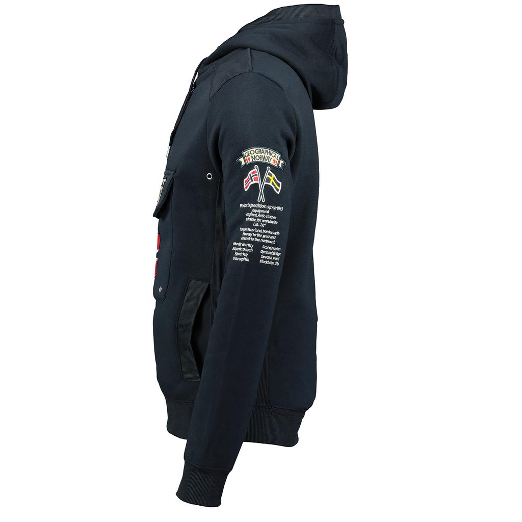Men's Hooded Sweatshirt Geographical Norway Gymclass DB MEN 054 Sporty Navy Blue (WW2489H/GN/Navy)