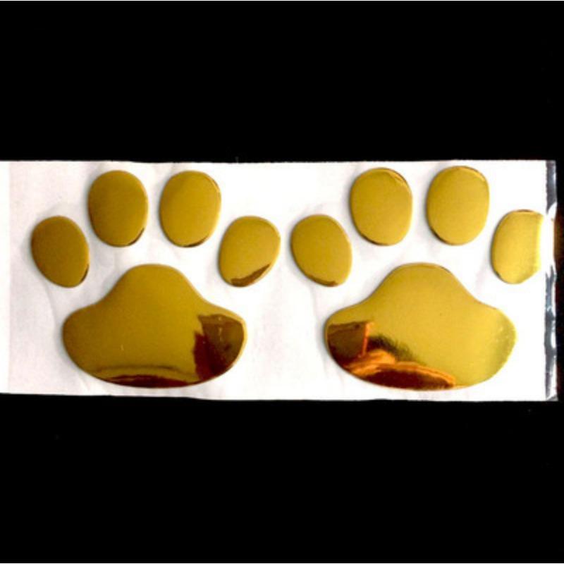 2pcs/set 3D Animal Dog Cat Footprints Decal Auto Accessories Car Sticker