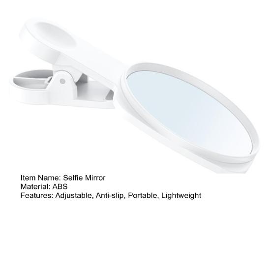Handy-Selfie-Tragbarer Spiegel Klarer, verstellbarer, rutschfester, leichter Smartphone-Kameraspiegel-Reflexionsclip