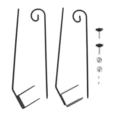 2pcs Extended Fence Deck Hook Rail Hook Heavy Duty Bird Feeder Hook Adjustable for Bird Feeders