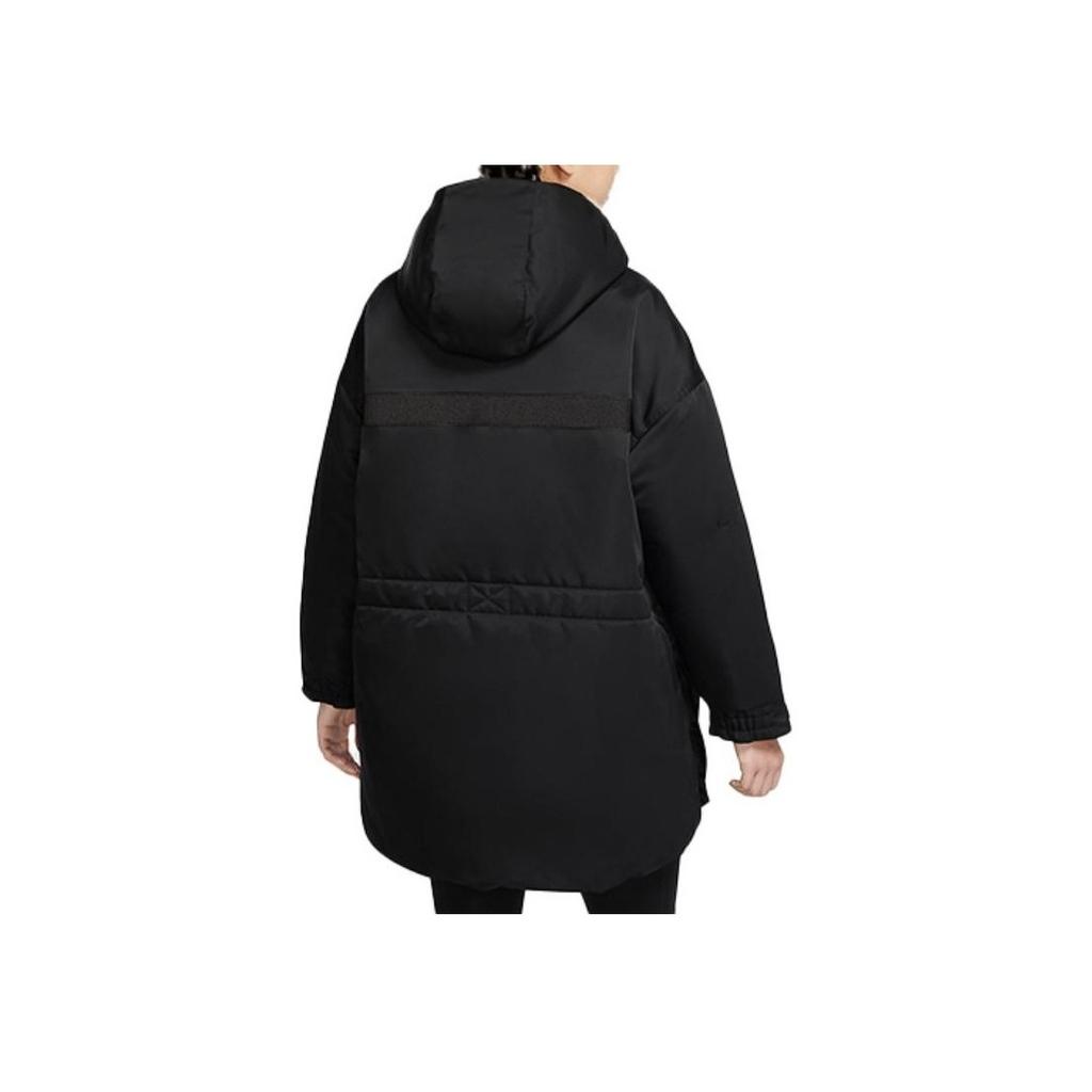 Nike Sportswear Down-Fill City Ready Warm Multi-Pocket Reflective Long Hooded Coat Women Outerwear Black CZ1142-010