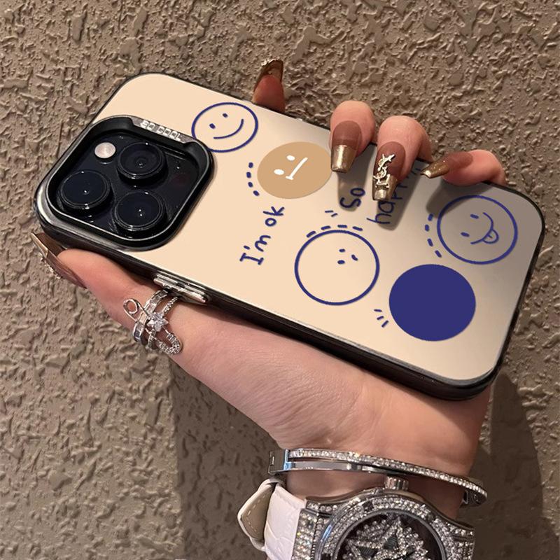 Happy Smiley Face Phone Case for iPhone 18 Pro Max, New Colorful Design, Premium Look for iPhone 14 Pro, 13 Colors.