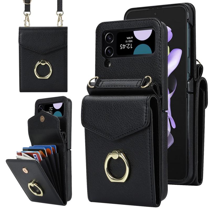 Foldable Phone Case Galaxy Z Flip 8 7 6 5 4 3 Moto Razr 40 50 60 Ultra OPPO Find N2 P50 Pocket Crossbody Strap