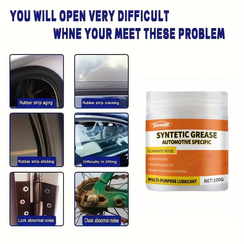 100g Multi-Purpose Synthetic Grease - Heavy-Duty Lubricant with Anti-Wear and Noise Reduction Properties, Suitable for Cars, Motorcycles, 