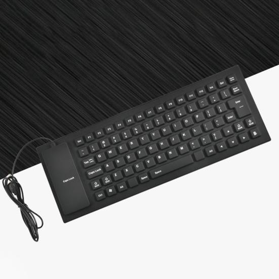 85 Tasten faltbare weiche USB-kabelgebundene Mini-Silikon-Stummtastatur Computerzubehör
