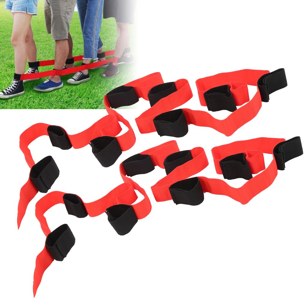 Fun Outdoor Sports 8 Legged Race Bands Giant Footstep Nylon Webbing Tram Game Activity