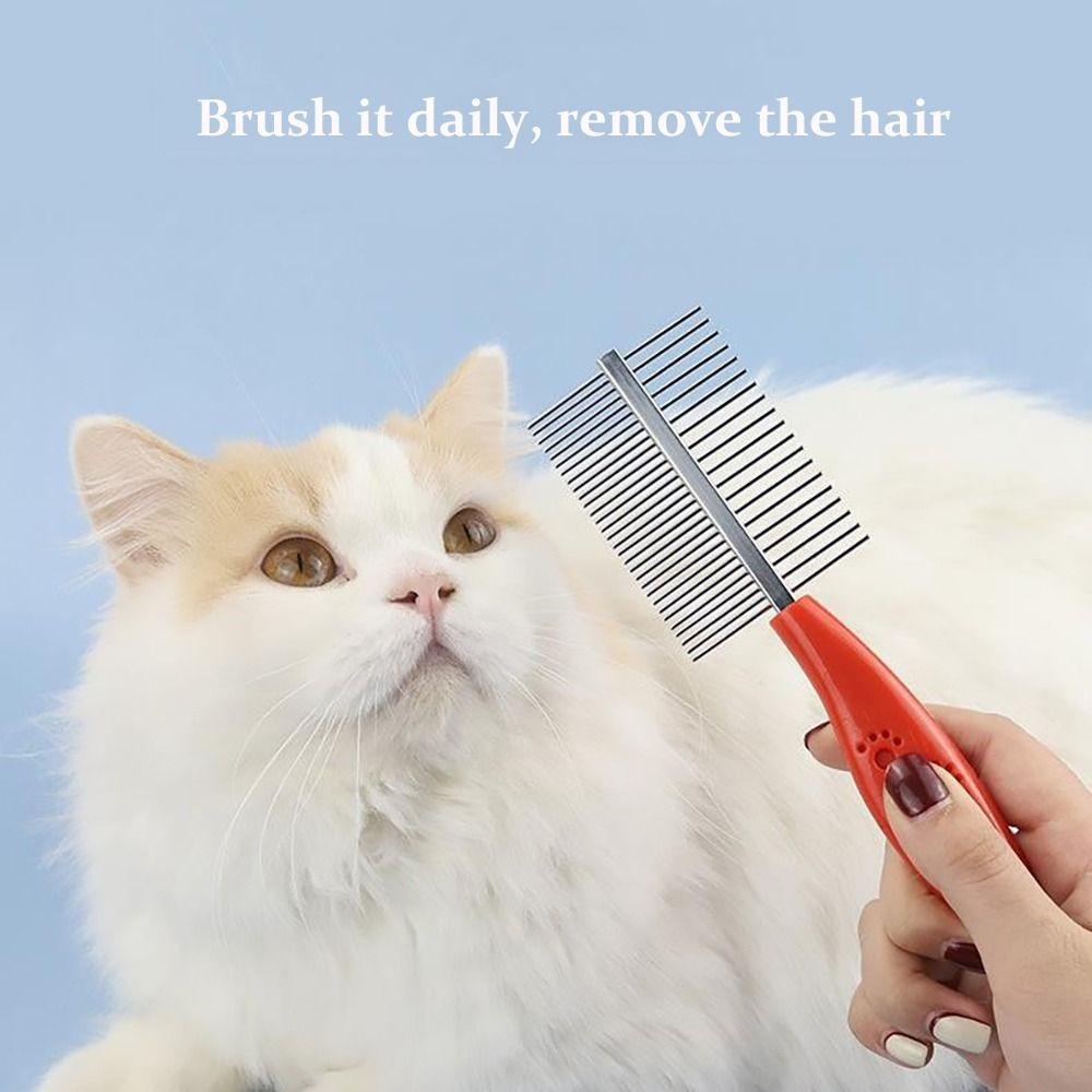 Stainless Steel Pet Massage Comb Easy Cleaning Pet Grooming Brush Pet Hair Comb  Dog Cleaning
