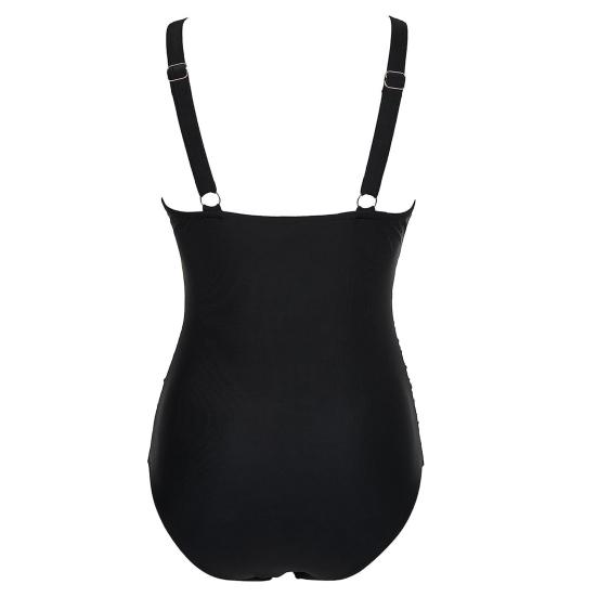 Dame Sommer Badedrakt i ett stykke Sexy Dyp V-hals Ryggløs Badedrakt Mesh Søm Patchwork Farge Monokini Strandklær