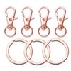 20Pcs Split Key Ring Swivel Lobster Clasp With Key Ring Connectors For Bag Belt Dog Chains DIY Jewelry Making Accessories