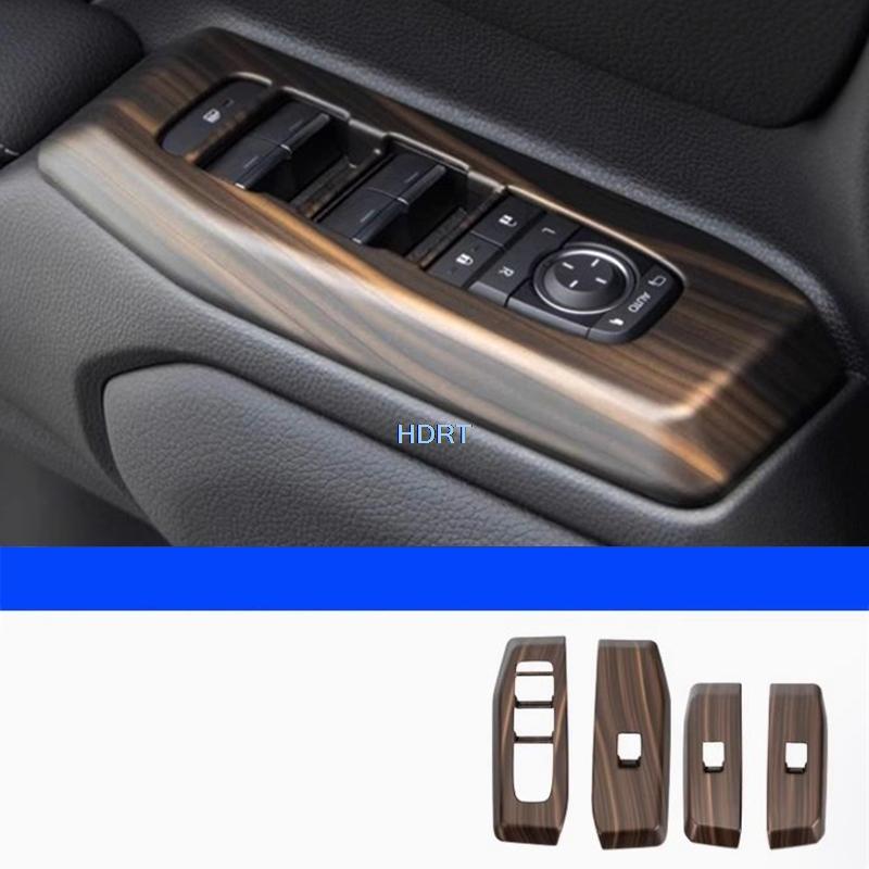 Car Style Gear Shift Lift Switch Panel Air Vent Outlet Cover Peach Wood Interior For Toyota Land Cruiser 250 Prado LC250 2024 +