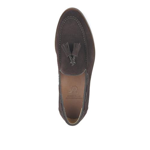 Roshoeman 9006 New Daenggi Tassel Loafers Dark Brown Suede