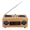 Wireless Wooden Retro Speaker Radio Subwoofer Home Sound Column Bluetooth Music Center Support USB/TF/FM