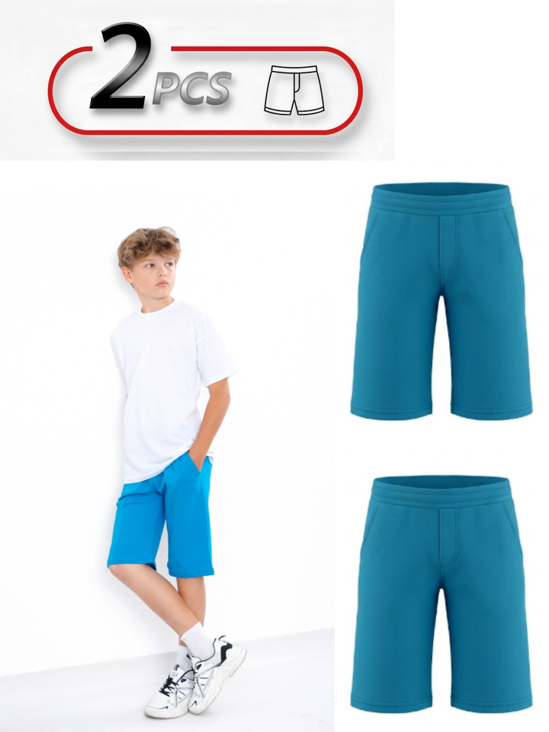 

Boy s Pocketed Bridge Pants Set - 2 Pieces Summer 6208-001-pak2 HC 98 sky блакитним кольором