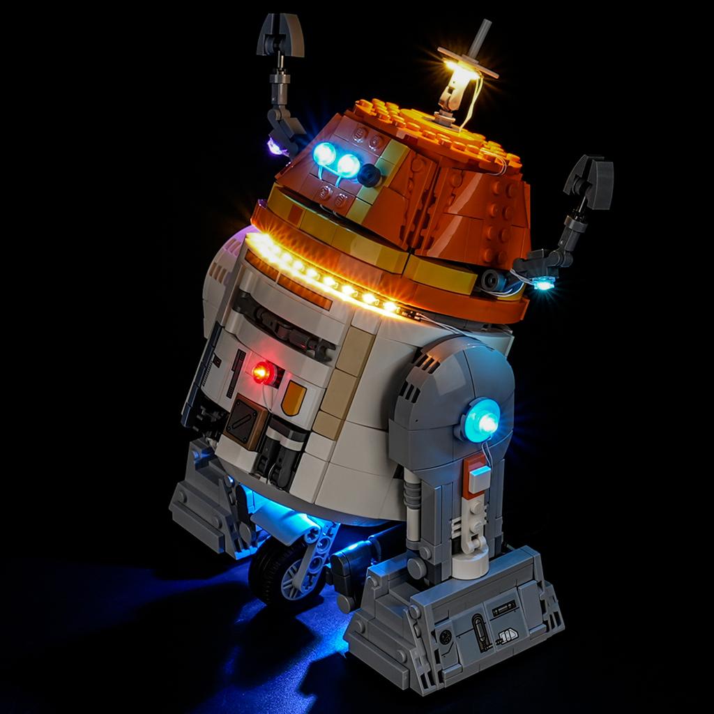 P10102 DIY LED Light Kit For Lego 75416 Chopper (C1-10P)™ Astromech Droid Assembled Building Block Toy Decoration Adjustable Lighting Accessories