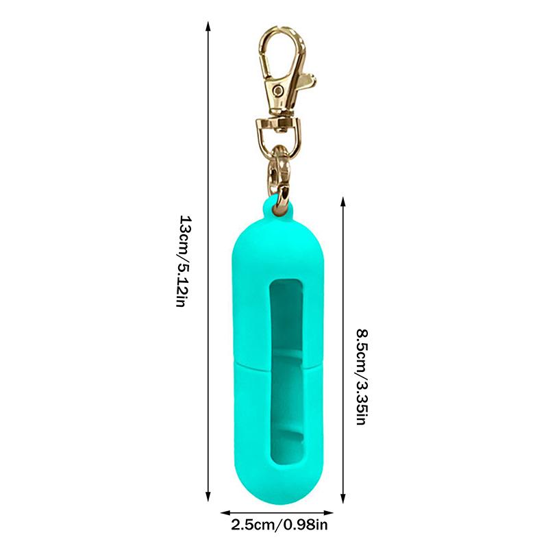 Lipstick Silicone Case Creative Capsule Lipstick Cover Keychains Anti Drop Portable Protective Cover For Cosmetic Makeup Holder