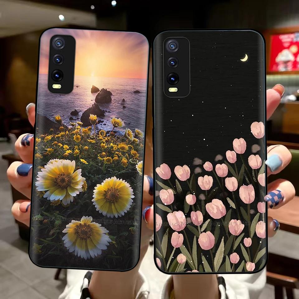 Pro Vivo Y20 Y20i Y20a Y20s Vivo Y11s Y12s Pouzdro na telefon Roztomilý Chránič fotoaparátu Zadní kryt Pro Vivo Y20 2021 V2027 Silikonové Fundas