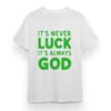 Women's T-shirt With God Over Luck Scripture Graphic Unisex Cotton Plus Size Tee