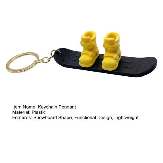 Portachiavi Ciondolo 3D Scarponi da Sci Snowboard Fascino Portachiavi Appassionati di Outdoor Ciondolo Sci Accessorio Fascino per Auto Borsa