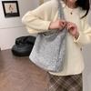 Lazy Wind high-capacity mesh bag for women  autumn bestseller  grey fashion compound leisure versatile shoulder bags