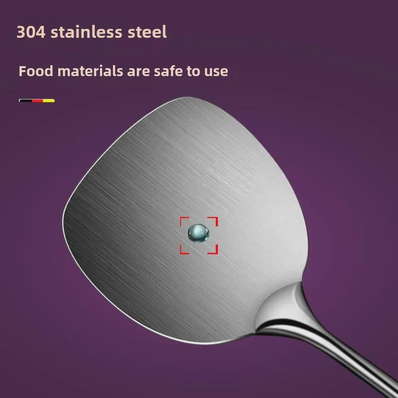 Mini 304 Stainless Steel Kitchen Spatula for Frying, Dry Pots, and Eggs