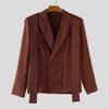 INCERUN Autumn Men Notched Lapel Long Sleeve Oversized Casual Thin Blazer Coats