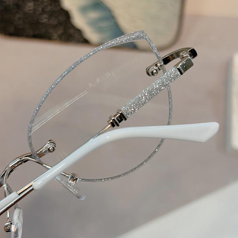 Metal Anti-Blue Light Glasses Women Men Oversized Frame Eye Protection Ultra Light Eyeglasses Office Computer Goggles