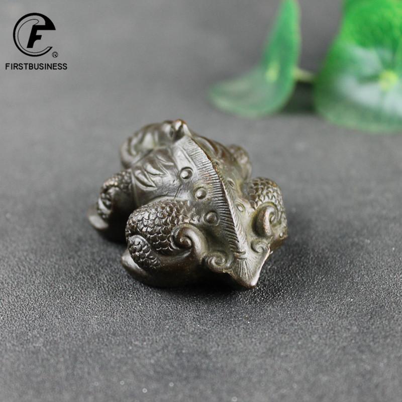 Solid Brass BIG Toad Figurines Tea Pet Table Toy Ornament Decoration Crafts Accessories Lucky Copper Animal Statues Decor