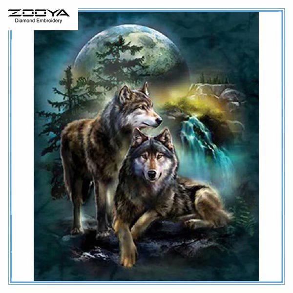

ZOOYA DIY 3D Алмазная картина животное волк вышивка крестиком домашний декор