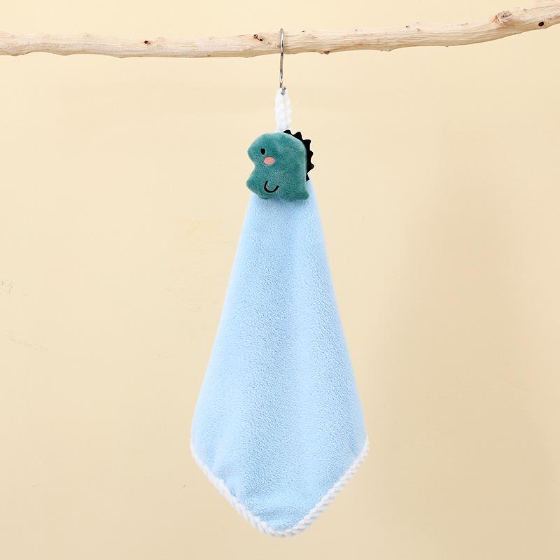 Cute Cartoon Hanging Hand Towel - Absorbent, Thickened Bathroom or Kitchen Dishcloth