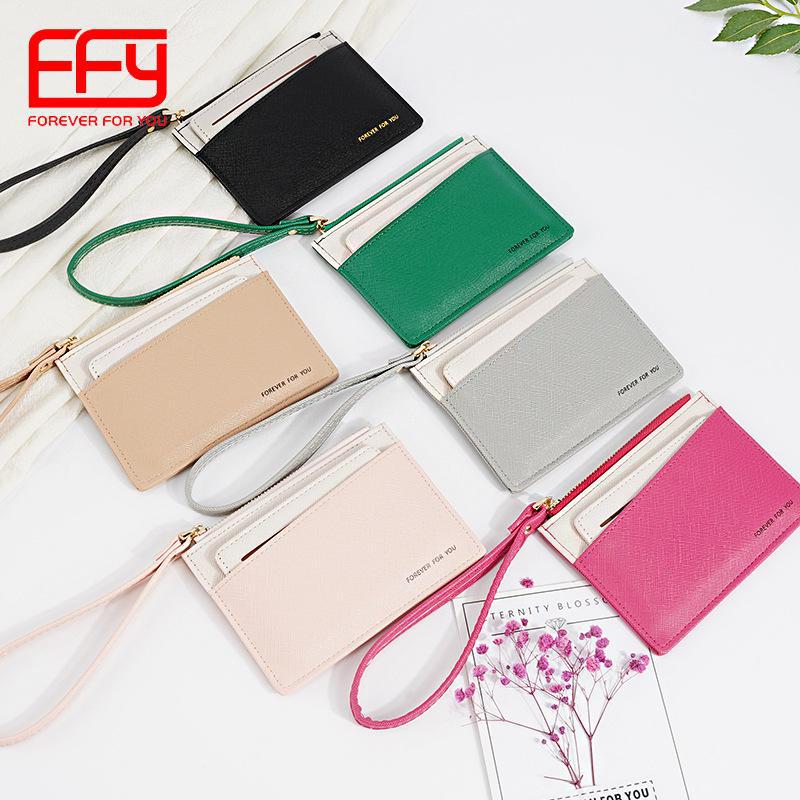 New Japanese & Korean Short Wallet: Solid Color PU, Casual Style, Small Card Holder