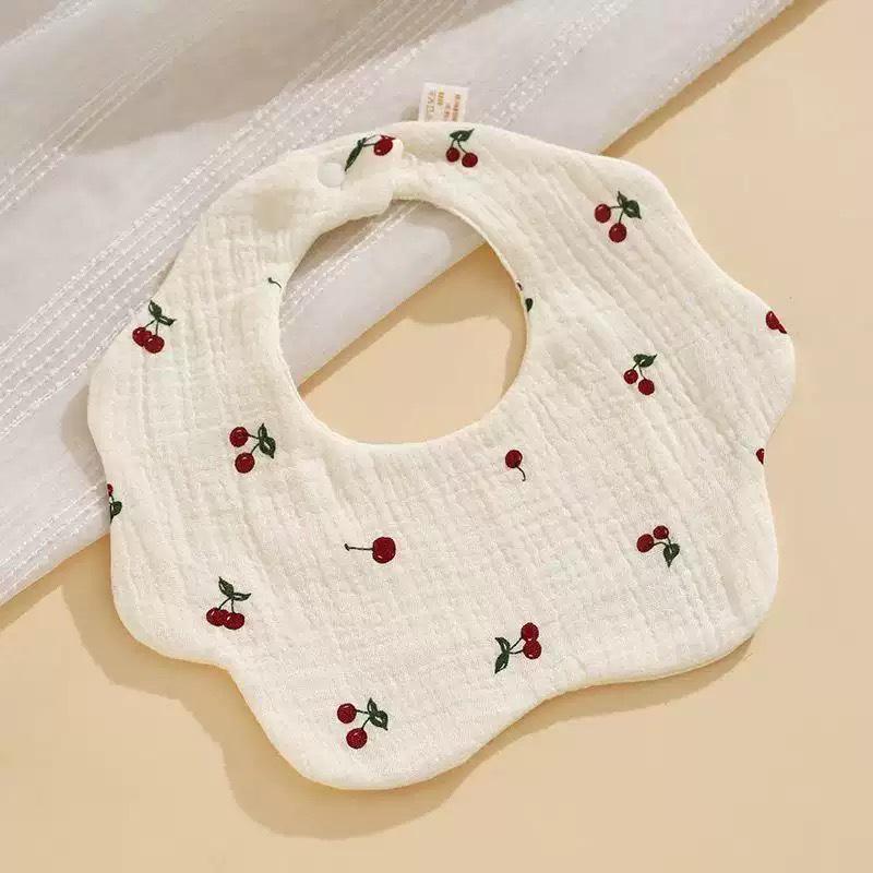 Petal Bib Pure Cotton Six-Layer Gauze Absorbent Baby Towel for Boys and Girls