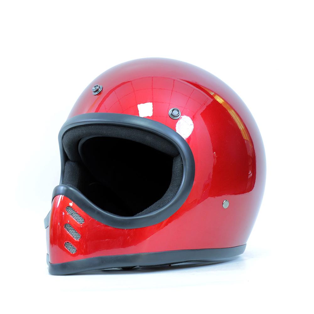 Retro Japanese Cruiser Fiberglass Full Face Motorcycle Helmet