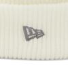 New Era Rib Cuff Knit Cap with Metallic Exclusive to ONSPOTZ Pom-Pon Logo, White,