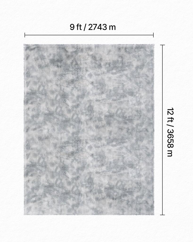 Indoor Plush Area Rugs, 2.74 X 3.66m Soft Plush Carpet, Furry Shag Area Rugs for Living Room, Bedroom, Modern Home Decor Aesthetic Long-Pile Rug,