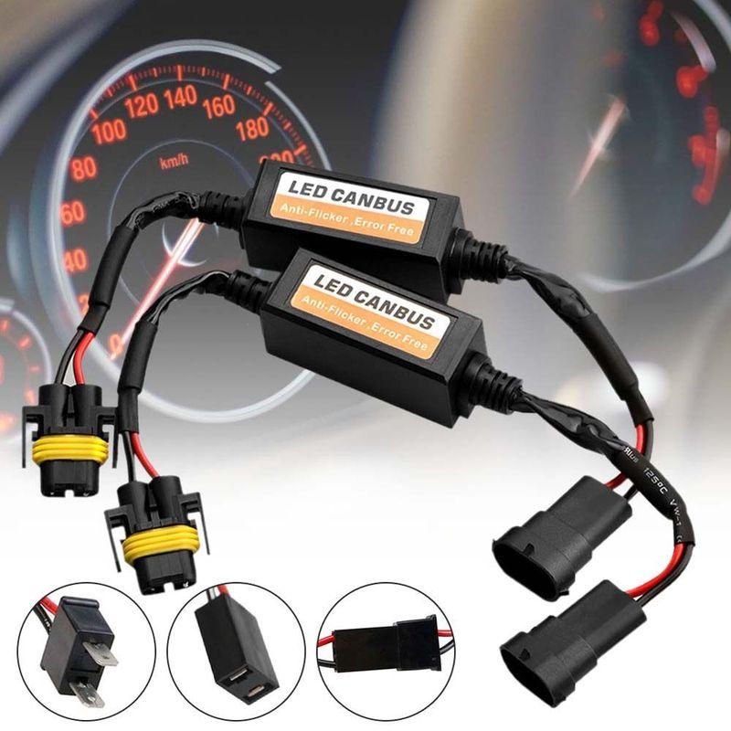 H7 LED Headlight Decoder Adapter Canbus Anti-Flicker Harness Bulbs Resistor Decoder Warning Error Canceller