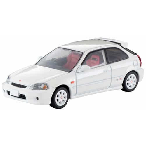 Tomytec Tomica Limited Vintage Neo 1/64 Scale LV-N165c Honda Civic Type R 1999 White (Manufacturer's First Order Limited Edition) Finished Product