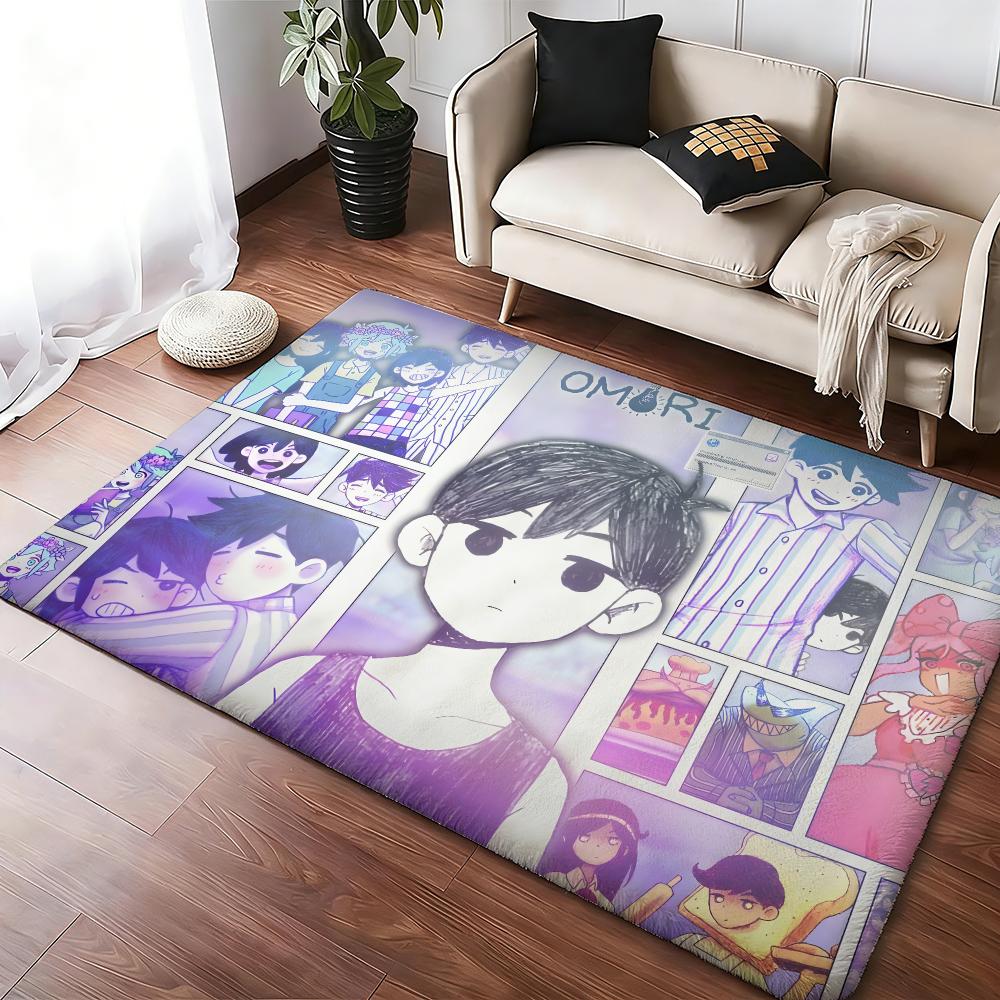 Omori V-video Game Floor Mat Soft Thickened Absorbent Non-Slip Bedroom Living Room Door Mat Home Decor Flannel Rugs