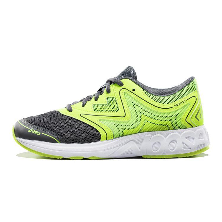 ASICS Fashionable Comfortable Durable Low-Top Kids Running Shoes Kids sneaker Fluorescent-Yellow Black C711N-9707