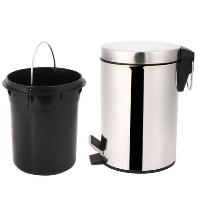 3L Haushalt Edelstahl Tretpedal Mülleimer Abfalleimer Müllbehälter
