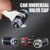 CAT1 4Pcs Car Wheel Tire Valve Caps Carbon Fiber Air Stem Covers For Volkswagen VW GTI RLine R Polo T5 Golf Passat B6 Scirocco Motion