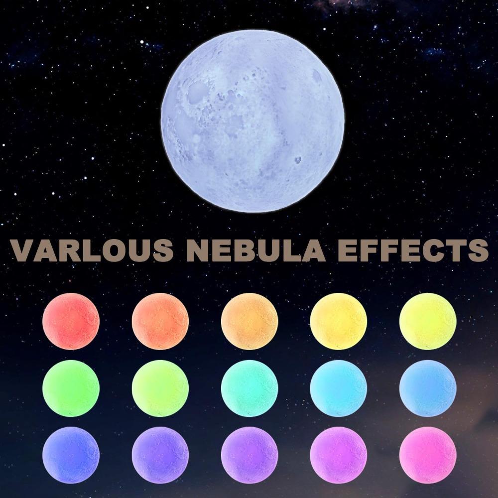 Upgraded Moon Lamp with 16 Colors, Moonlight Gift, Remote and Touch Control Night Light, 4.8-inch Diameter (1 piece)