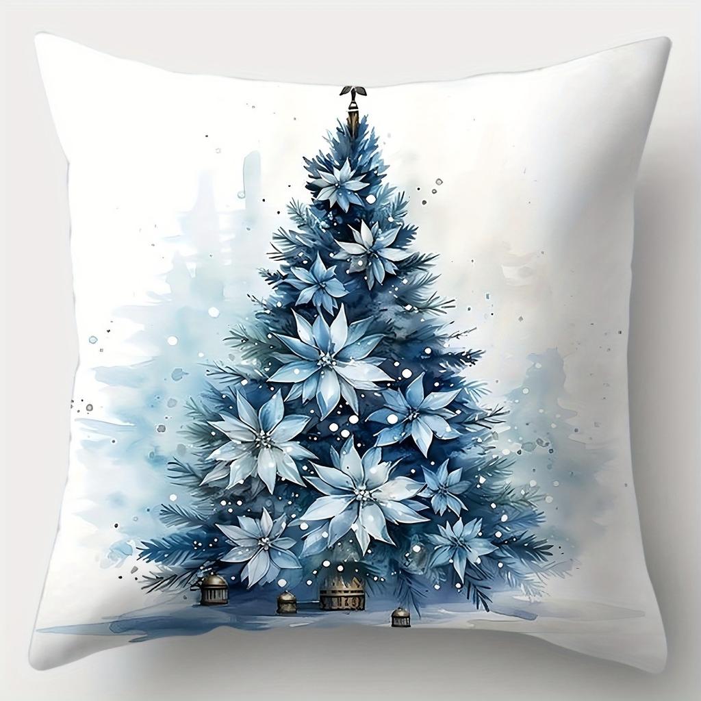 Christmas Decoration Pillowcase Santa Claus Snowman Pillow Case Suitable for Home Room Sofa Cushion Cover Friend Gift