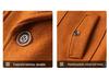 European Men's Wool Coat, Double Collar, Vertical Zipper.