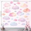 DECOWALL Pastel Cloud Wall Stickers for Watercolor Peel and Baby x cm Kids' Rooms, Style, Stick, Reusable, Room/Playroom/Kids Room, 64.8 55.7