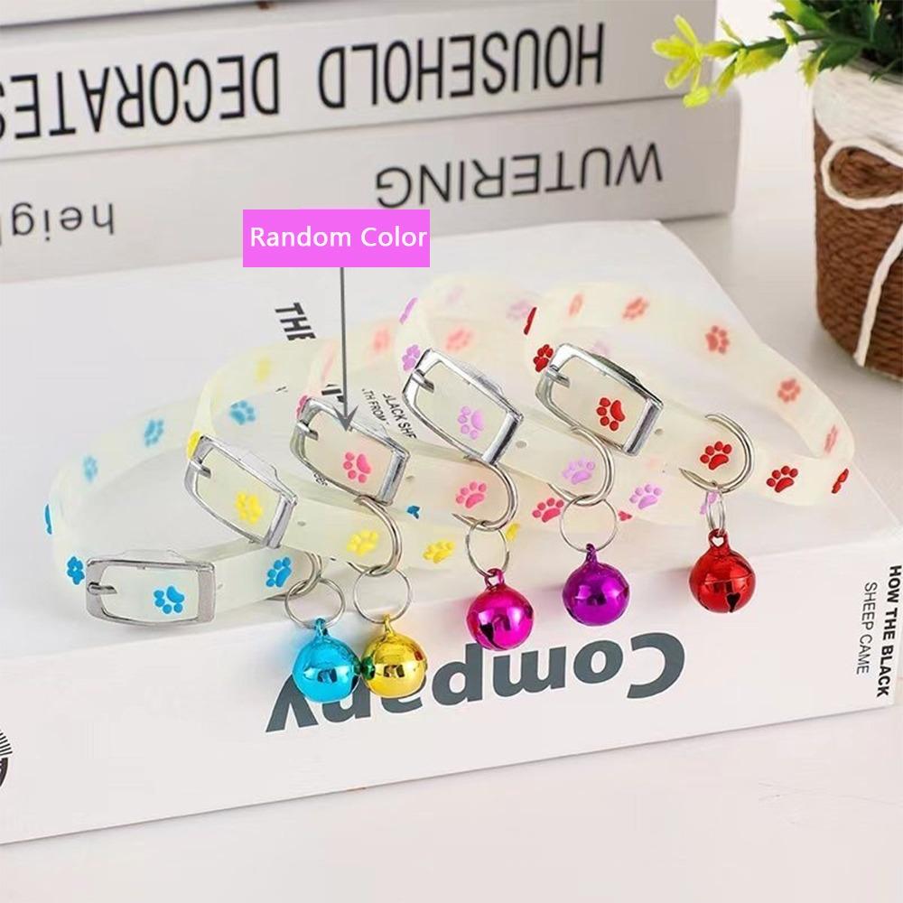 

Светящийся ошейник-кольцо для шеи, силиконовый ошейник против потери, подарки, флуоресцентный ошейник Cat Paw