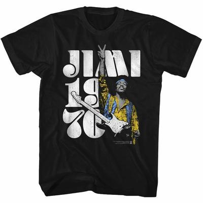 Jimi Hendrix Mír Jimi Černé Pánské Tričko