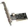 Placa de Expansão PCI USB2.0 Ulyris PCI (4 + 1) Adaptador de Placa de Expansão PCI USB 2.0 de 5 Portas 1.512480Mbps com Controlador VIA Interface de Expansão USB2.0 de 4 Portas