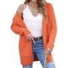 Women's Knitted Long Sleeve Mid-Length Cardigan for Spring and Autumn.