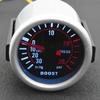 Universal 12V Auto Car 52mm Smoke Len Pointer Boost Gauge -1~0~2 BAR Turbo Boost Meter White LED PSI Turbo Pressure Gauge